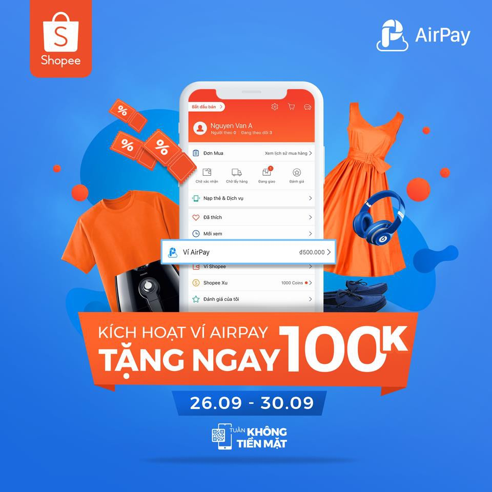 Ưu đãi đến 100k khi thanh toán qua Ví AirPay trên Shopee từ ...