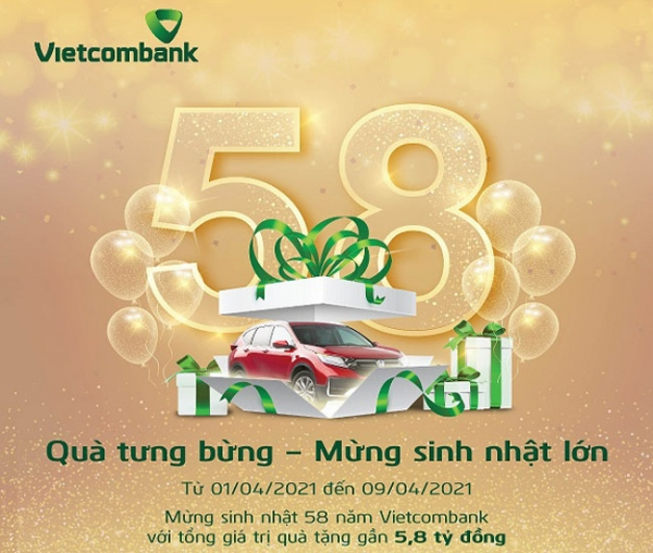 Vietcombank Quà tưng bừng  Mừng sinh nhật lớn