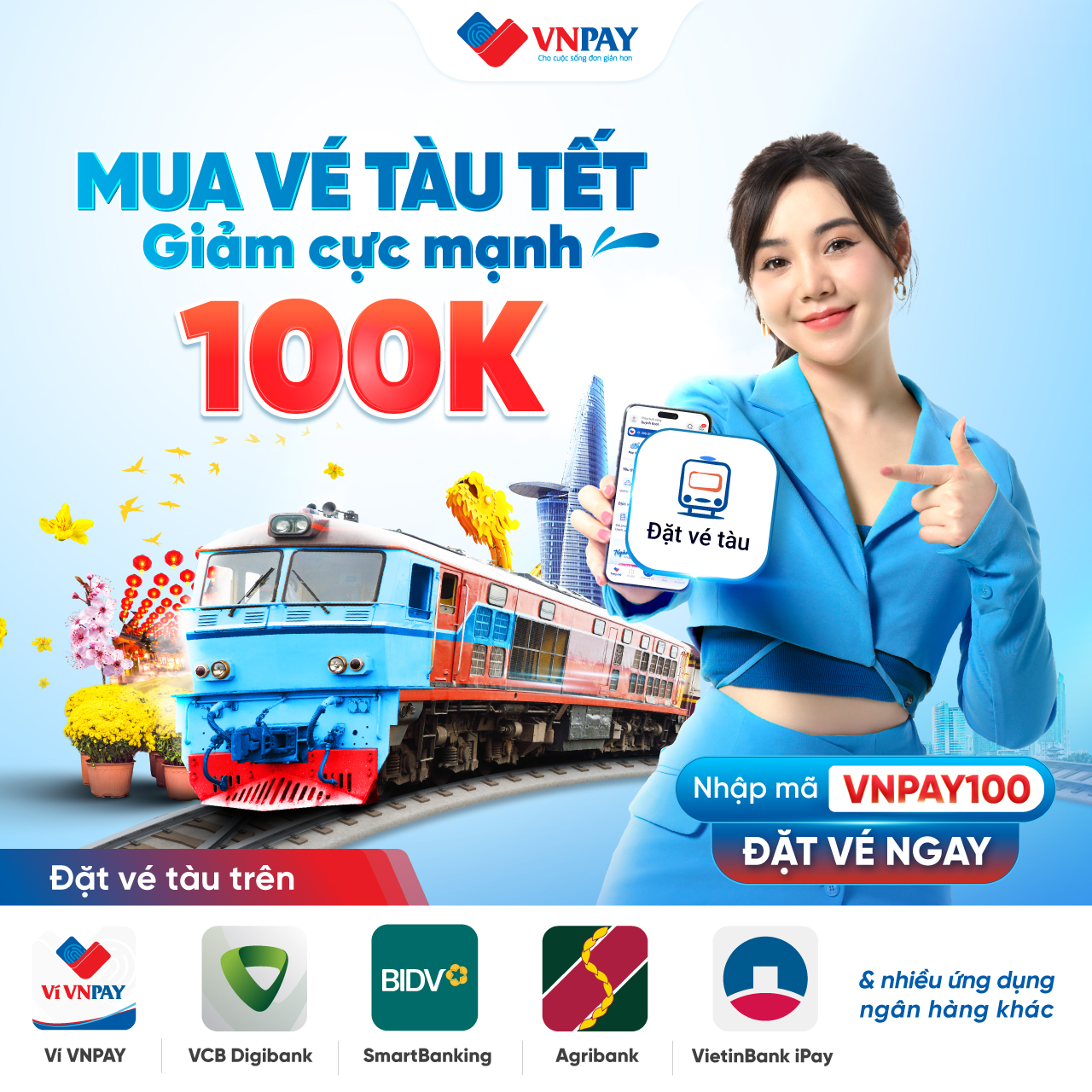 Khi nào bán vé tàu Tết 2024? Đặt vé tàu Tết 2024 trên ví VNPAY và ứng