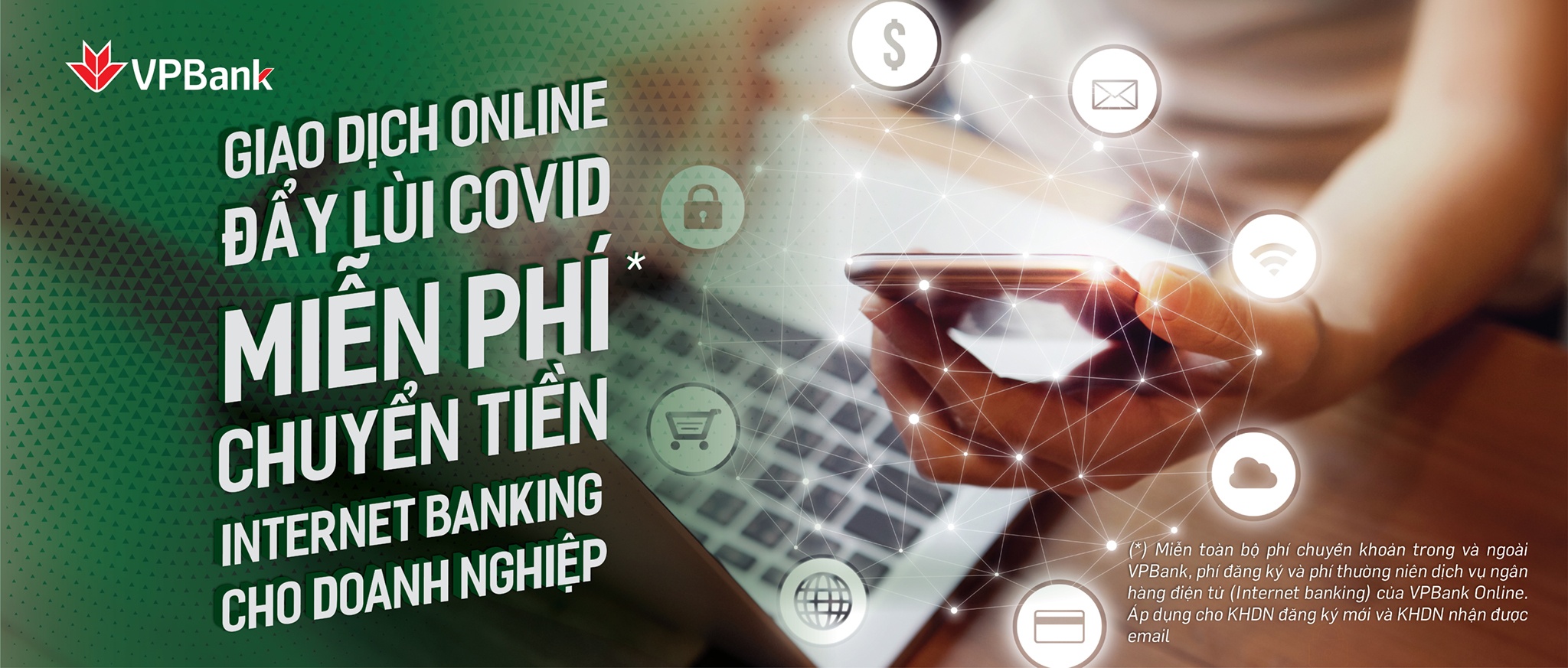 VPBank online miễn hoàn toàn 3 loại phí cho khách hàng doanh nghiệp mới