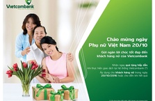 VIETCOMBANK CHĂM SÓC KHÁCH HÀNG NỮ NHÂN DỊP NGÀY PHỤ NỮ VIỆT NAM 20/10
