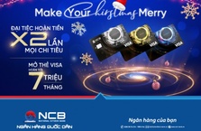 ĐẠI TIỆC GIÁNG SINH – HOÀN TIỀN X2 LẦN LÊN ĐẾN 5 TRIỆU VỚI THẺ TÍN DỤNG NCB