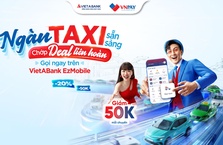 Ứng dụng VietABank EzMobile ưu đãi khách hàng dùng tính năng “Gọi Taxi” hoặc “Mua sắm VnShop”