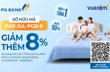 Khách hàng của PG Bank được ưu đãi giảm 8% giá trị đơn hàng tại Vua Nệm