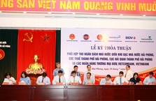 VIETCOMBANK HẢI PHÒNG KÝ THỎA THUẬN PHỐI HỢP THU NSNN VỚI KBNN THÀNH PHỐ HẢI PHÒNG
