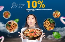 GIẢM TRỰC TIẾP 10% HÓA ĐƠN KHI THANH TOÁN BẰNG THẺ NCB TẠI THÁI KOHYAM