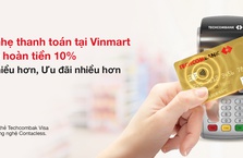 Chạm nhẹ thanh toán tại VinMart, nhận lẹ hoàn tiền 10%