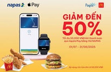 Giảm đến 50K tại Mc Donald's khi thanh toán bằng thẻ BIDV Napas/Mastercard