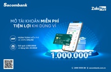 Mở tài khoản Sacombank dễ dàng ngay trên ví ZaloPay