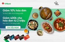 Hoàng Yến: Giảm đến 400K khi thanh toán thẻ tín dụng VPBank