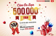 Facebook Fanpage Techcombank Việt Nam đạt 500.000 thành viên