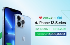 Giảm ngay 2.000.000 vnđ khi mua iphone 13 bằng Thẻ VPBank trên Tiki