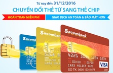 Sacombank miễn phí đổi thẻ từ sang thẻ chip
