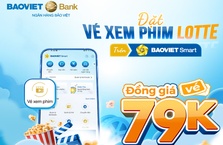 BAOVIET Smart ưu đãi khách hàng đặt vé xem phim tại LOTTE đồng giá 79K