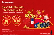 Sacombank với “Giao dịch khai niên - Lộc vàng đại cát”