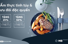 Đặc quyền ẩm thực thượng hạng dành cho chủ thẻ MB Priority Visa Platinum