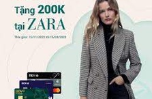 Tặng 200.000 đồng cho chủ thẻ tín dụng quốc tế BIDV chi tiêu tại Zara