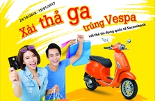“Xài thả ga – Trúng Vespa” với thẻ tín dụng quốc tế Sacombank
