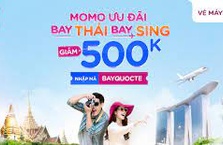 MoMo ưu đãi 500.000Đ, tha hồ bay Thái bay Sing