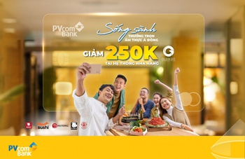 Giảm 250.000 đồng khi thanh toán bằng thẻ tín dụng PVcomBank tại chuỗi Golden Gate