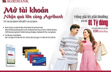 Cơ hội nhận ưu đãi “Kép” khi mở tài khoản và sử dụng dịch vụ của Agribank.