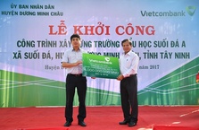 VIETCOMBANK TÀI TRỢ XÂY DỰNG TRƯỜNG TIỂU HỌC TẠI TỈNH TÂY NINH
