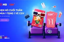 Mua 1 tặng 1 vé CGV cùng thẻ MB JCB