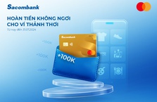 Chủ thẻ thanh toán Sacombank Mastercard nhận hoàn tiền khi chi tiêu trực tuyến