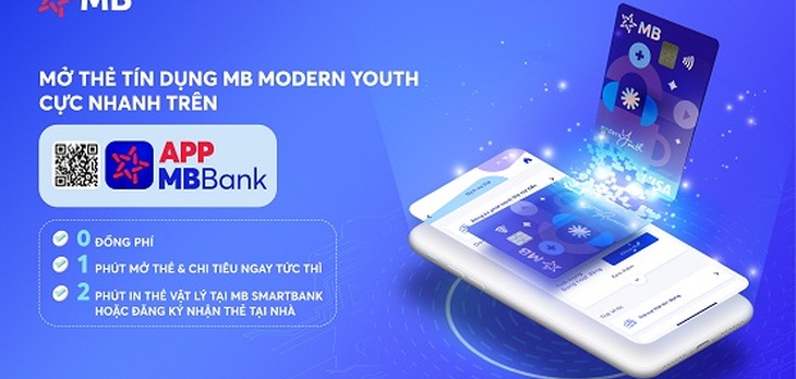 Mở thẻ tín dụng MB Modern Youth cực nhanh trên App MBBank