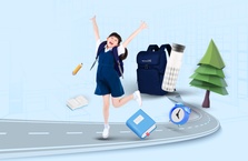 Theo em vui đến trường