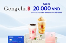 [MB x GONG CHA] Giảm 20.000 VND khi thanh toán chạm thẻ MB Mastercard hoặc MB NAPAS