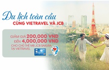 Hoàn đến 4 triệu đồng khi mua tour tại Vietravel  cho chủ thẻ MB JCB Sakura