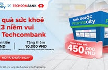 Chương trình khuyến mại mở mới tài khoản thanh toán Techcombank cho khách hàng Pharmacity