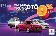 TPBank và Suzuki hợp tác cho vay mua ô tô chỉ với 0% lãi suất