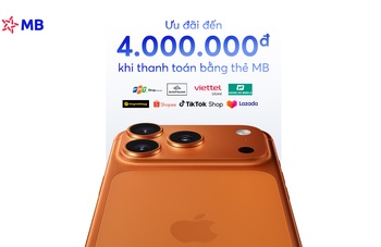 Giảm ngay đến 4 triệu khi mua iPhone 17 dành cho chủ thẻ tín dụng MB