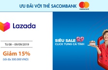 Siêu sale Lazada với thẻ Sacombank Mastercard