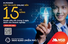 MSB cho vay tín chấp online với hạn mức lên đến 15 tỷ đồng
