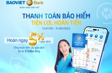 Hoàn 5% khi thanh toán phí bảo hiểm trên BAOVIET Smart