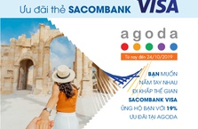 Agoda giảm đến 19% với thẻ Sacombank Visa