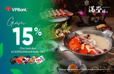 Ưu đãi đến 15% dành cho thẻ tín dụng VPBank tại Man Tang Guo