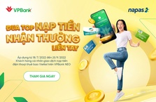 Săn thưởng tiền triệu khi đua top nạp điện thoại Viettel trên VPBank NEO