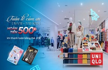 Hoàn đến 500.000 VND khi mua sắm tại UNIQLO với thẻ VietinBank JCB