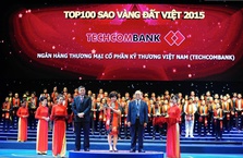 Techcombank tiếp tục nhận giải thưởng Sao vàng Đất Việt 2015