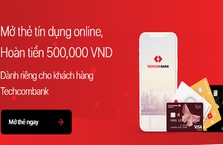 Techcombank triển khai mở thẻ tín dụng 100% online