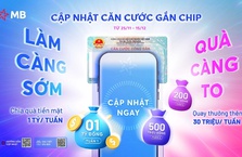 Cập nhật căn cước tại MB, nhận ngay quà tặng tới 30 triệu tiền mặt mỗi tuần