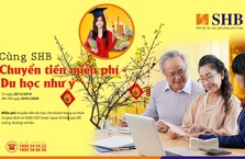 SHB miễn phí tất cả các giao dịch chuyển tiền du học