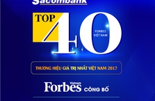Sacombank thuộc top 40 thương hiệu giá trị nhất Việt Nam 2017