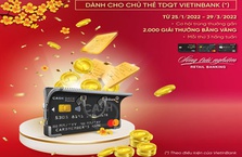 VietinBank khuyến mại chủ thẻ tín dụng quốc tế