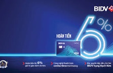 Hoàn tiền liền tay, mở ngay thẻ BIDV Cashback