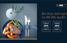Ẩm thực tinh túy và ưu đãi đặc quyền với thẻ MB Visa Infinite
